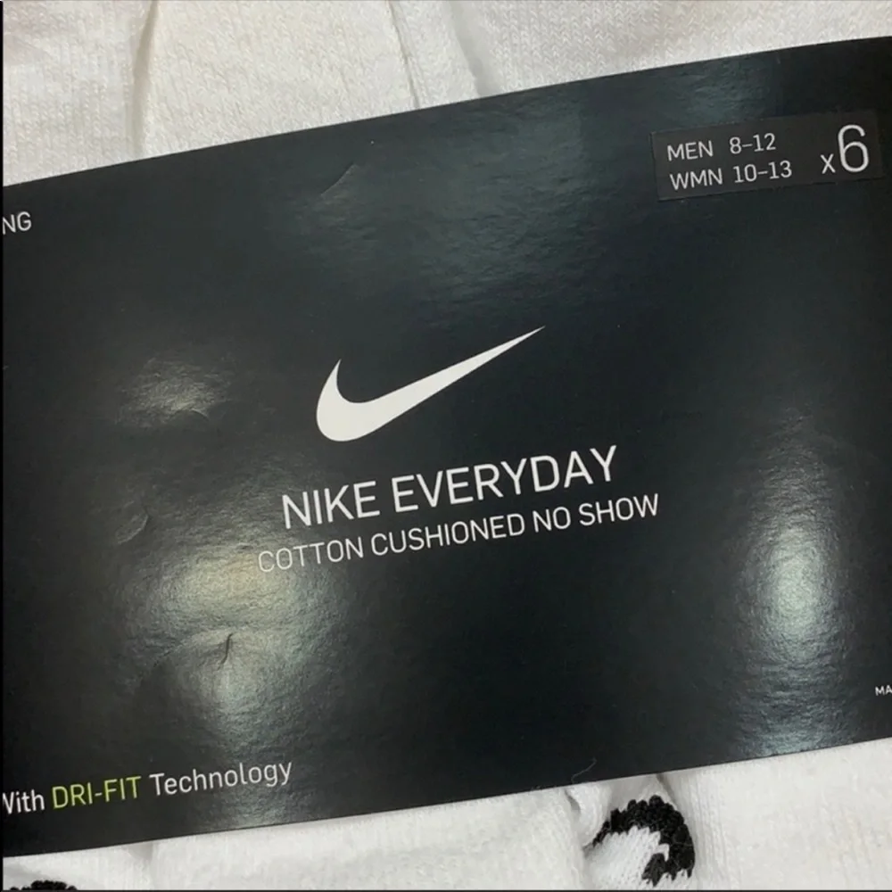 NIKE EVERYDAY COTTON CUSHIONED NO SHOW men’s socks